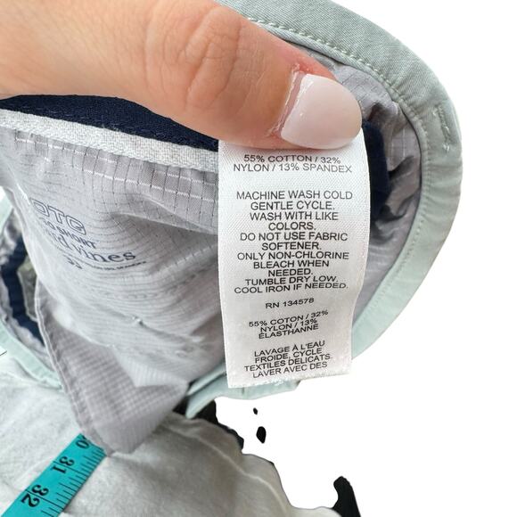 Vineyard Vines On the Go 9" Performance Sage Gray Outdoor Preppy Dad Shorts - Picture 10 of 10